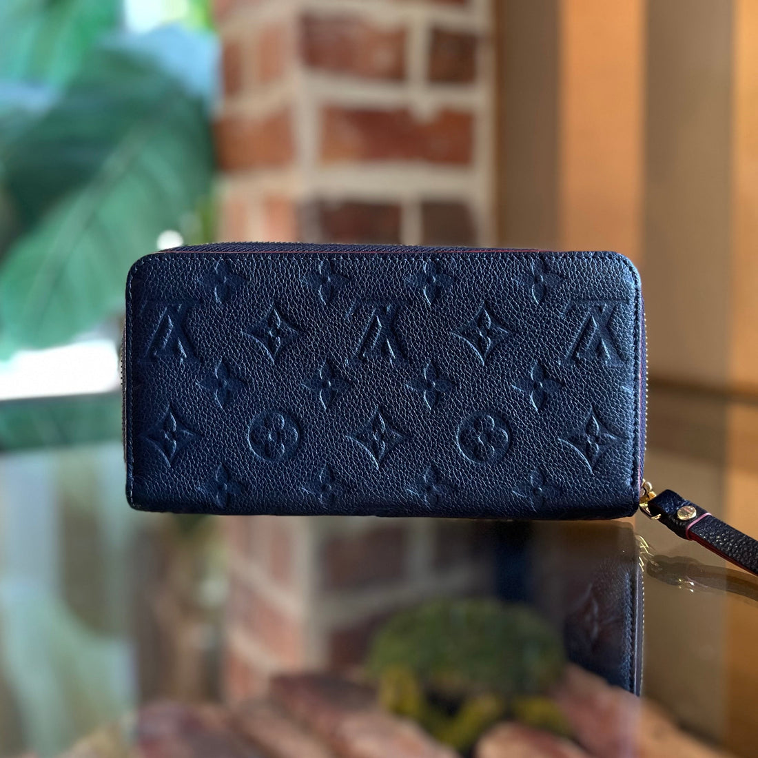 LOUIS VUITTON Zippy Marine Rouge Monogram Empreinte Wallet