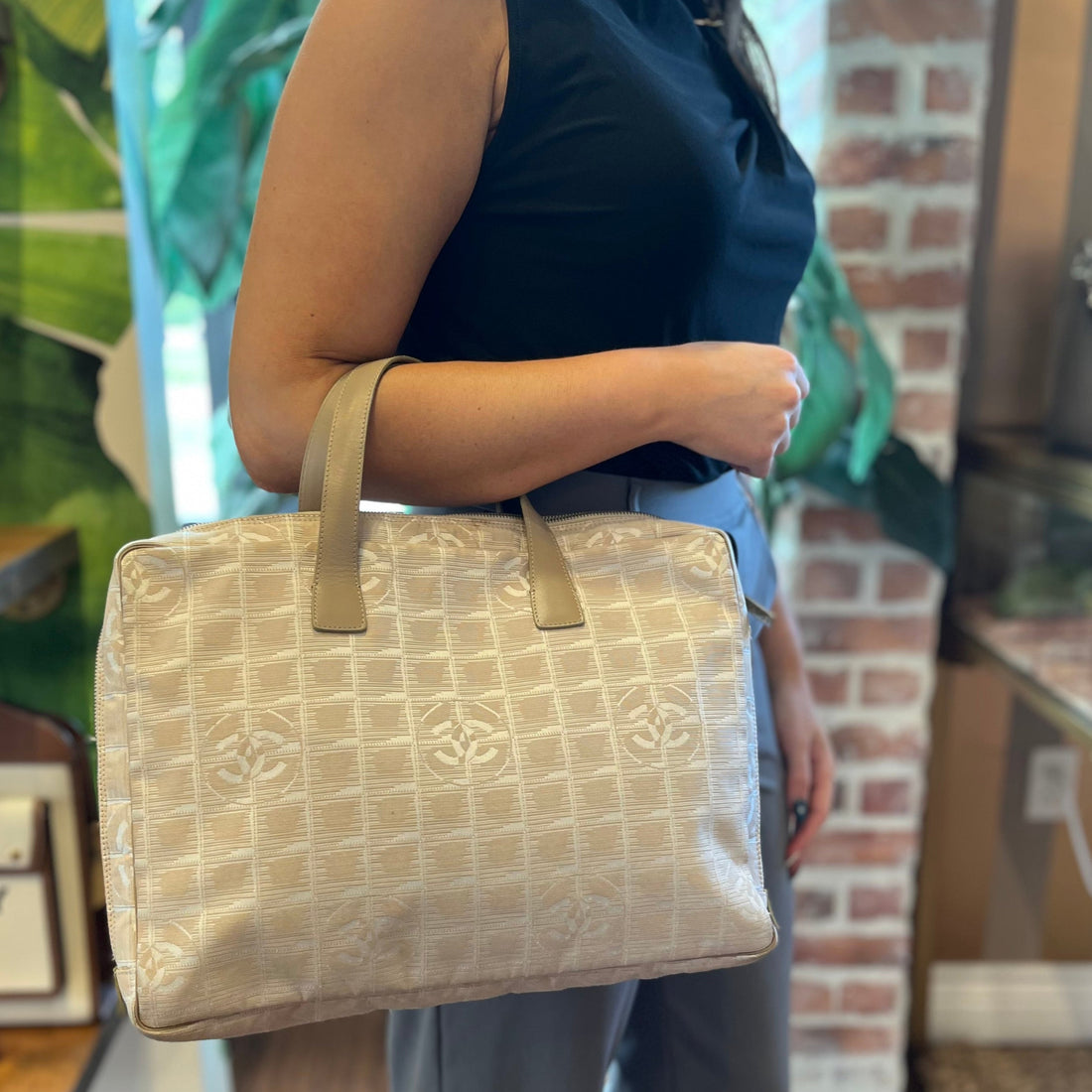 CHANEL Travel Line Nylon Briefcase