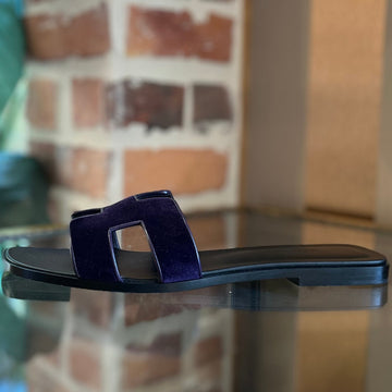 HERMES Oran Purple Sandals SZ 39.5 (9.5 US)