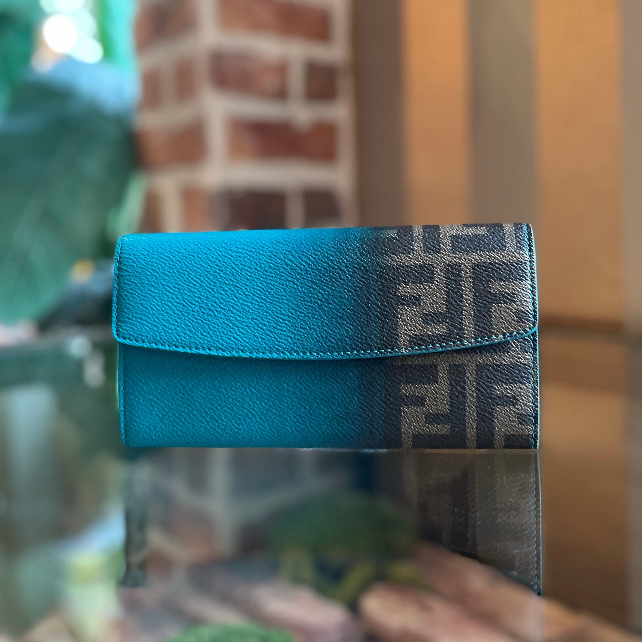 FENDI Continental Ombre Zucca Coated Canvas Wallet