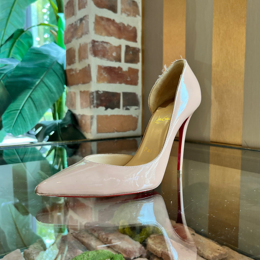 CHRISTIAN LOUBOUTIN Iriza Patent Calf Leather Pumps SZ36.5(6.5US)