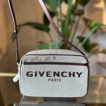 GIVENCHY Bond Beige Canvas Crossbody