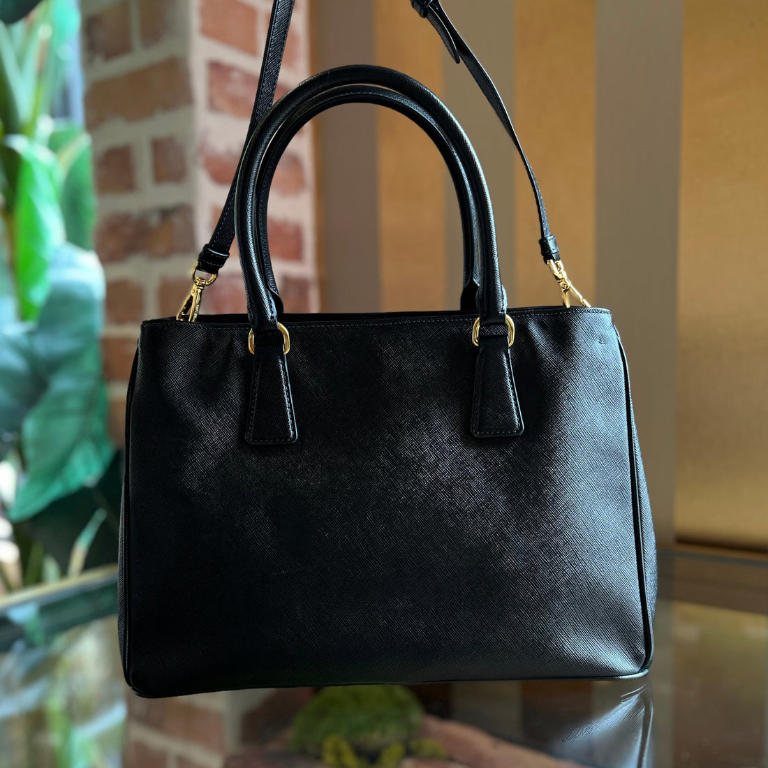 PRADA Galleria Saffiano Lux Leather Tote Bag