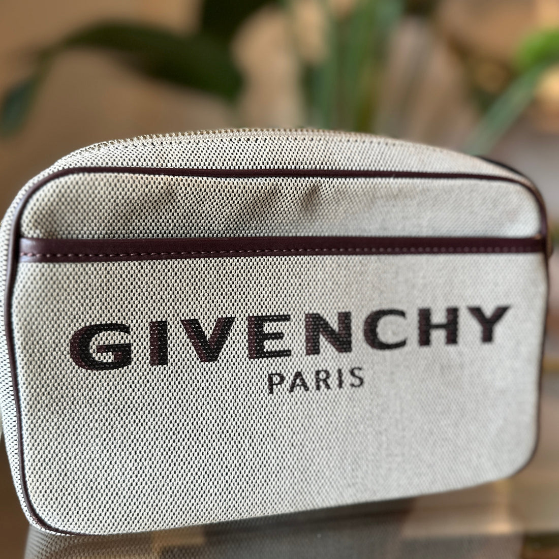 GIVENCHY Bond Beige Canvas Crossbody