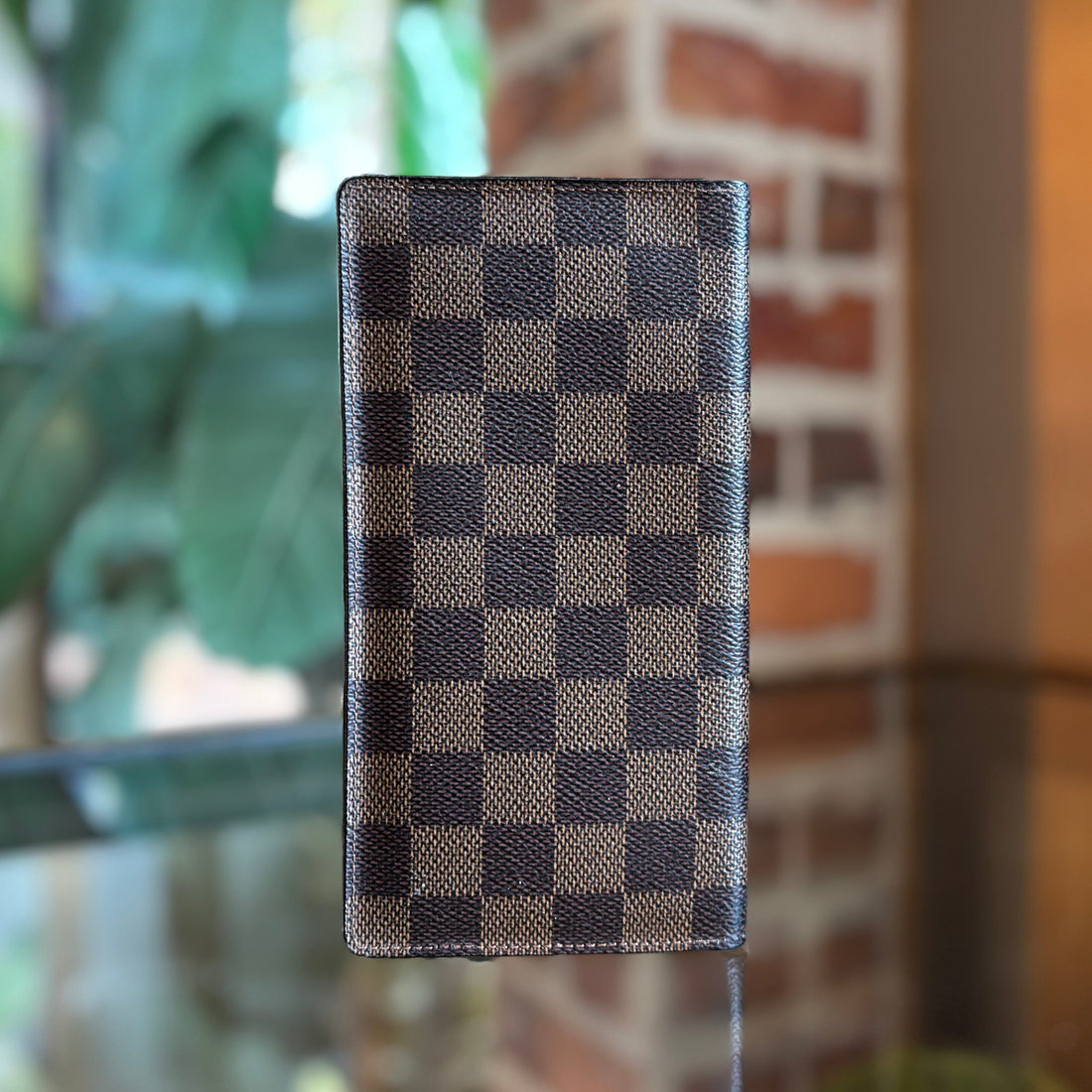 LOUIS VUITTON Damier Ebene Canvas Checkbook