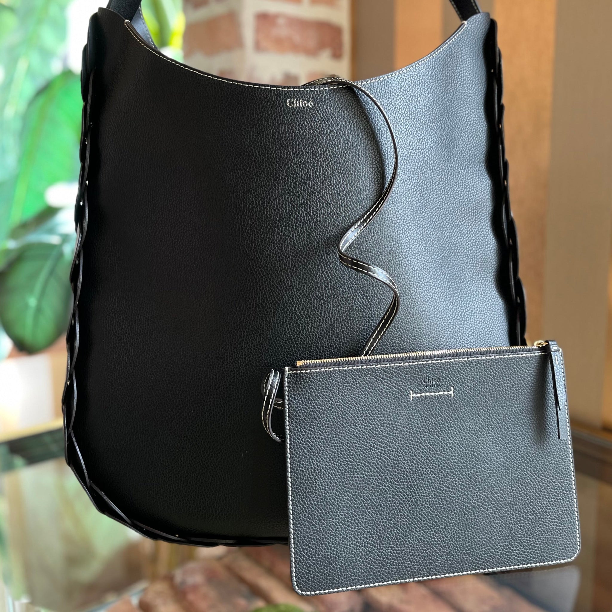 CHLOE Darryl Large Grained Leather Hobo