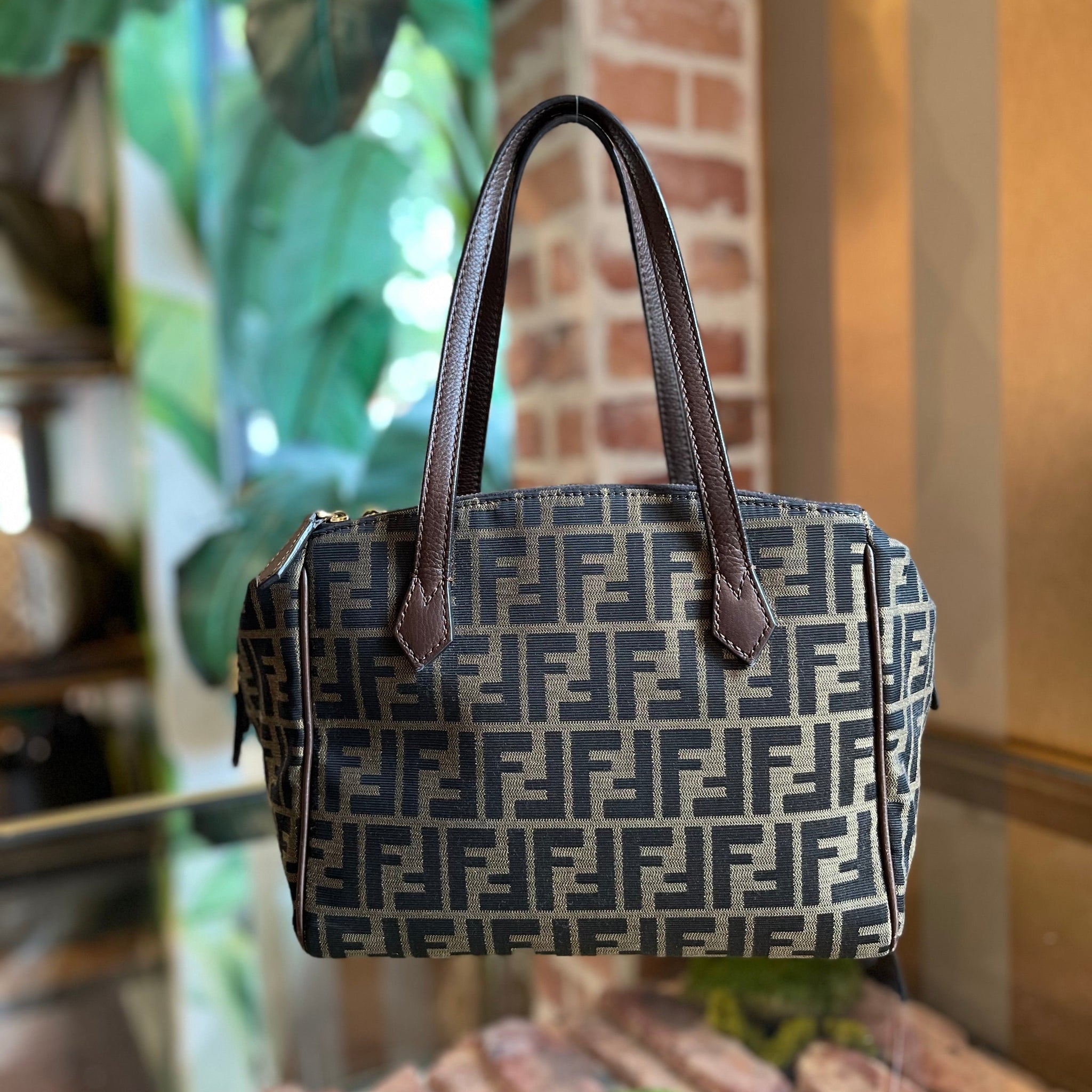 FENDI Zucca FF Canvas Vintage Satchel