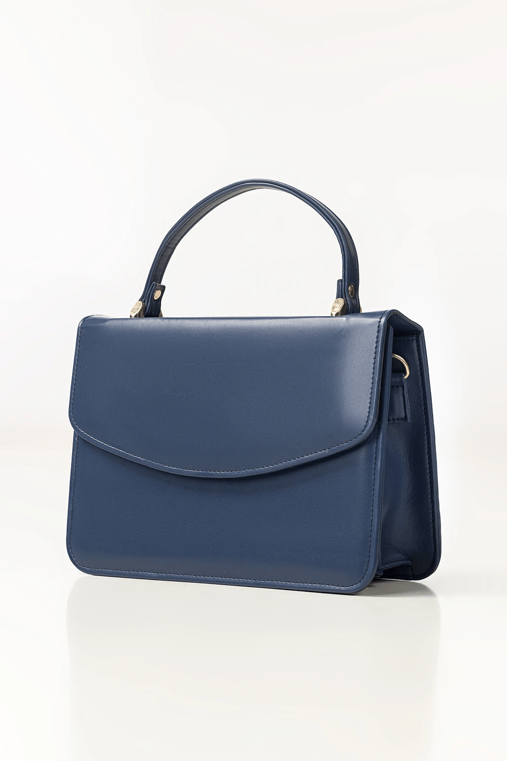 Elegant Two-Tone Structured Handbag