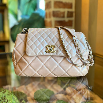 CHANEL Daily Walk Accordion Flap Aged Calfskin Shoulder Bag