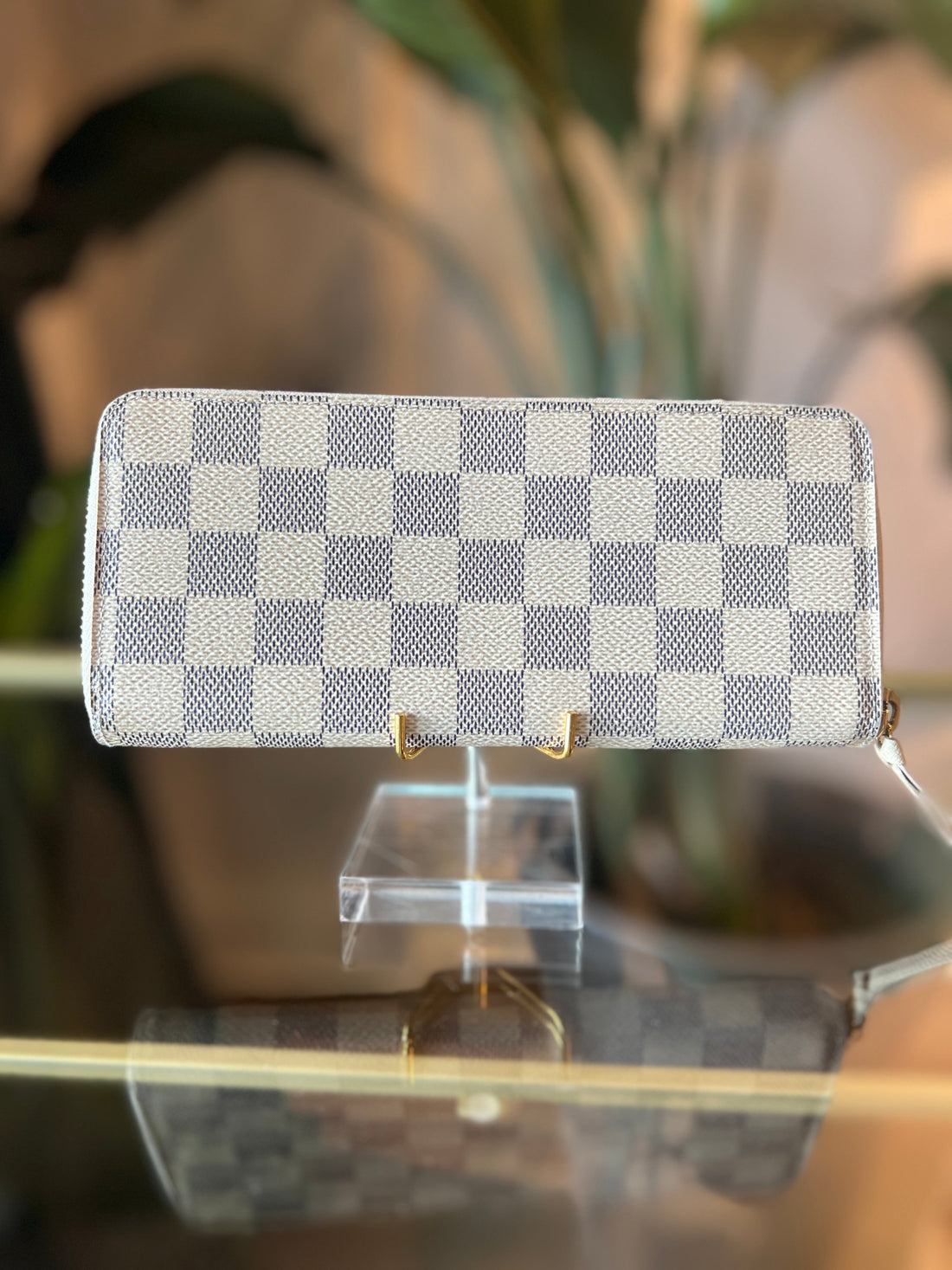 LOUIS VUITTON Damier Azur Clemence Wallet