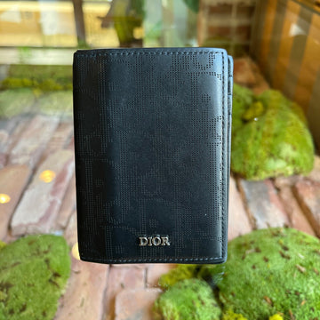 Dior Black Oblique Galaxy Leather Men's Wallet