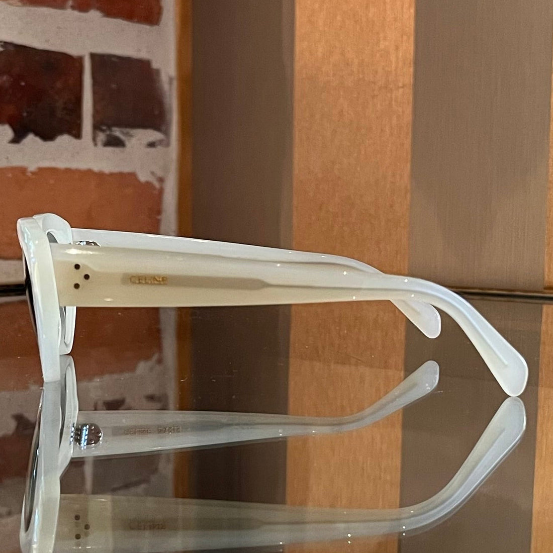 CELINE CL40286I Cat Eye Transparent White Sunglasses