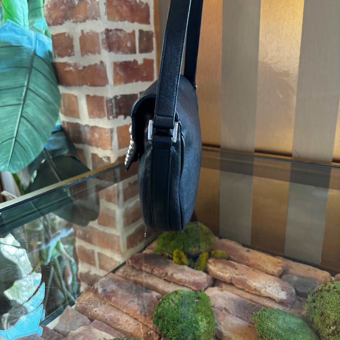 SAINT LAURENT Calfskin Y Studs Crossbody ADI11208