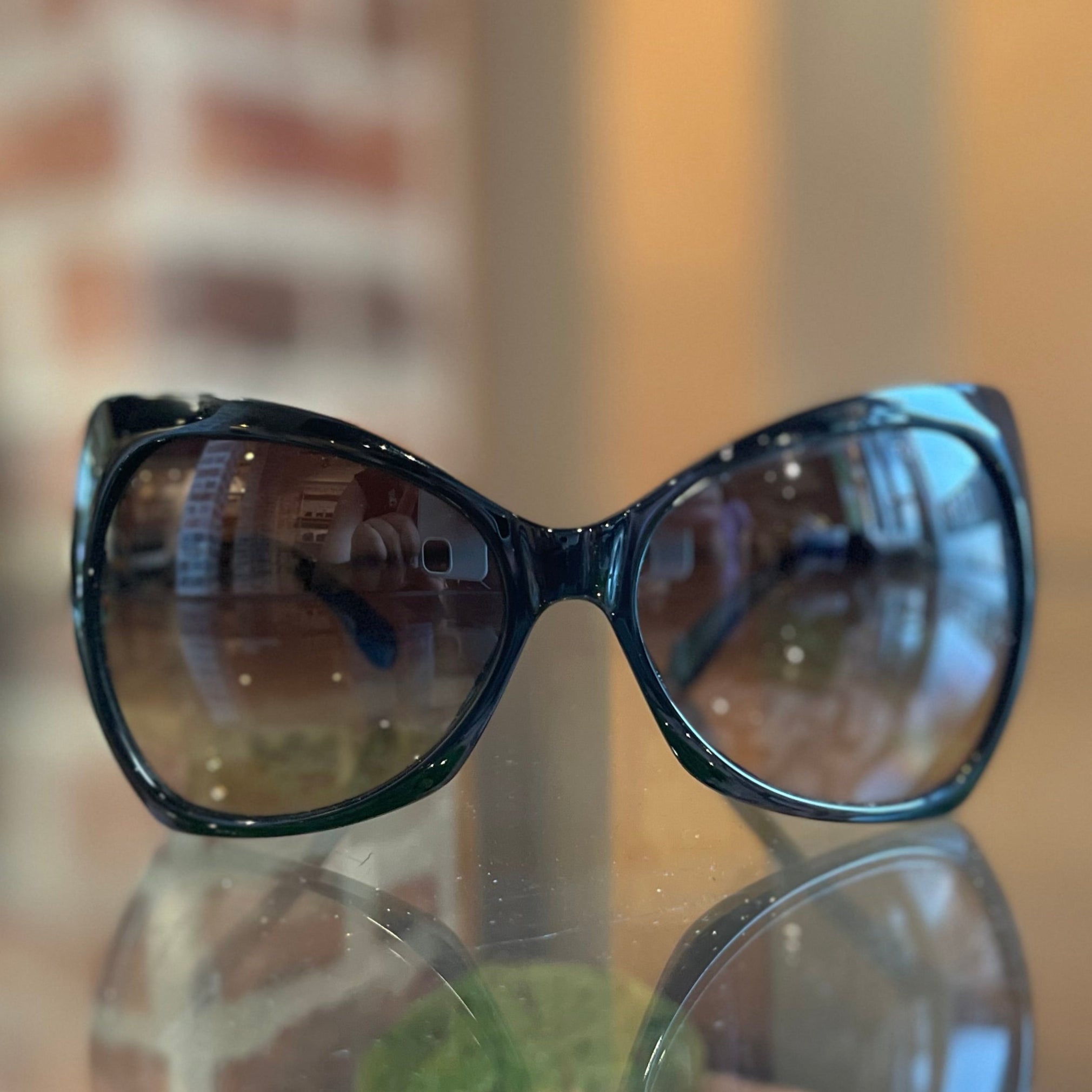 TOM FORD TF175 Black Acetate Oversized Sunglasses