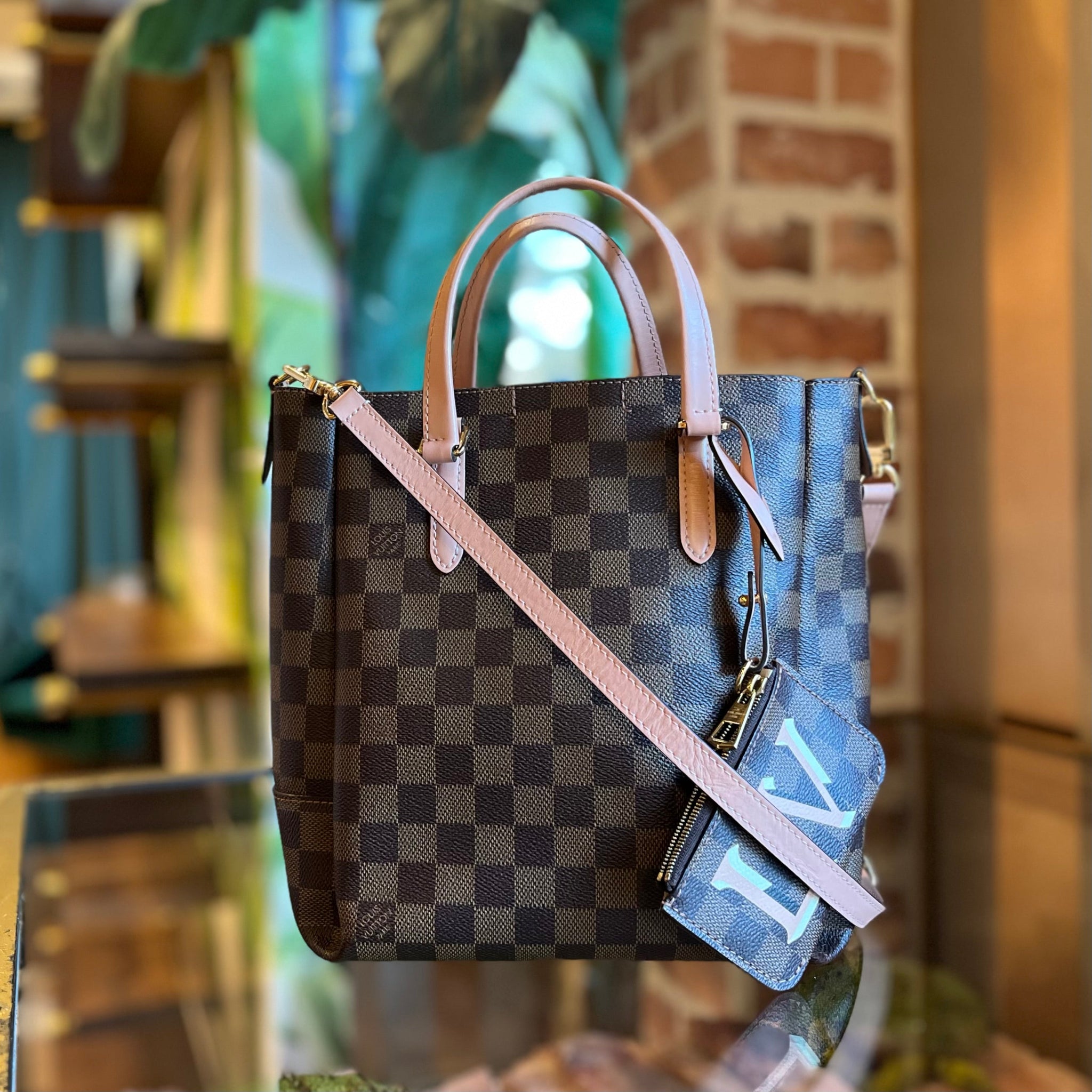 LOUIS VUITTON Damier Ebene Canvas Belmont PM Tote