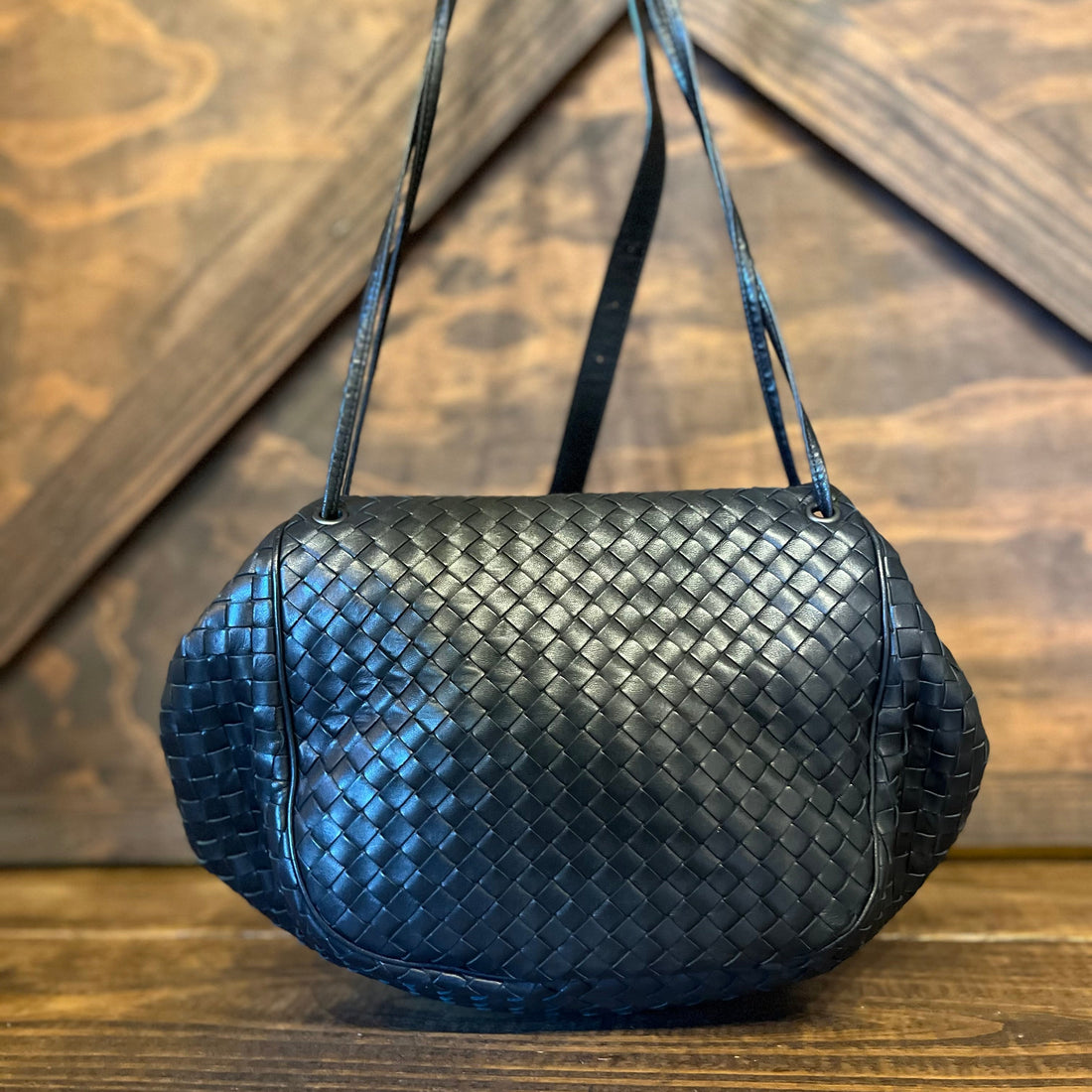 BOTTEGA VENETA Intrecciato Nappa Leather Flap Crossbody Bag