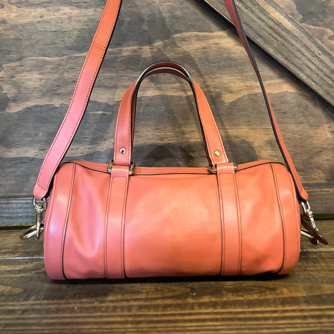GUCCI Boston Pink Leather Two-Way Satchel