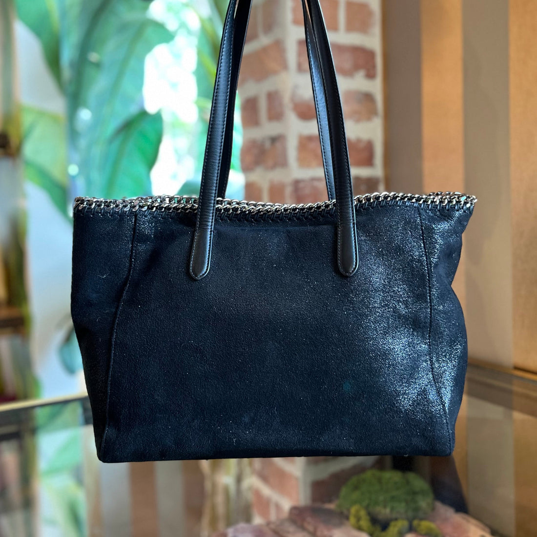 STELLA MCCARTNEY Shaggy Deer Falabella East West Shopper Tote