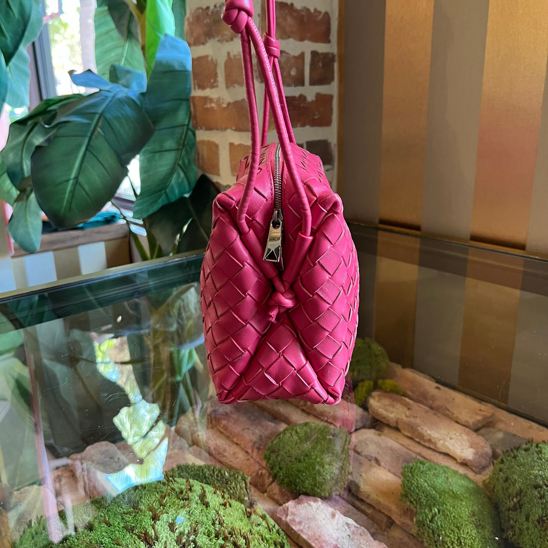 BOTTEGA VENETA Small Loop Pink Crossbody