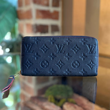 LOUIS VUITTON Zippy Marine Rouge Monogram Empreinte Wallet