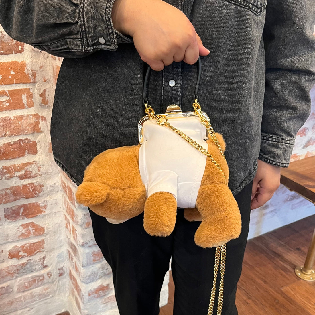 MOSCHINO Stuffed Teddy Bear Top Handle Bag