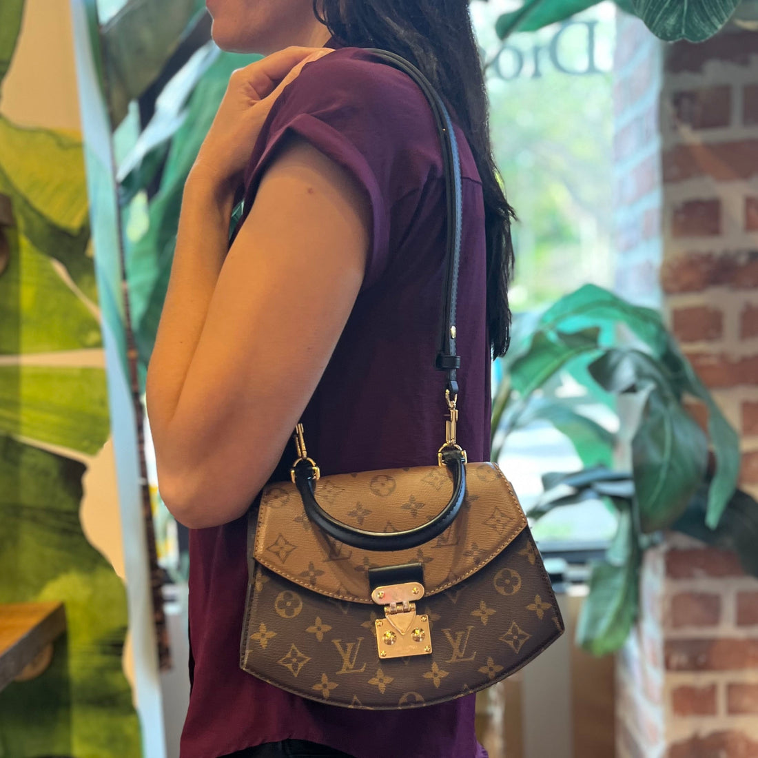 LOUIS VUITTON Tillsitt Reverse Monogram Canvas Top Handle Bag