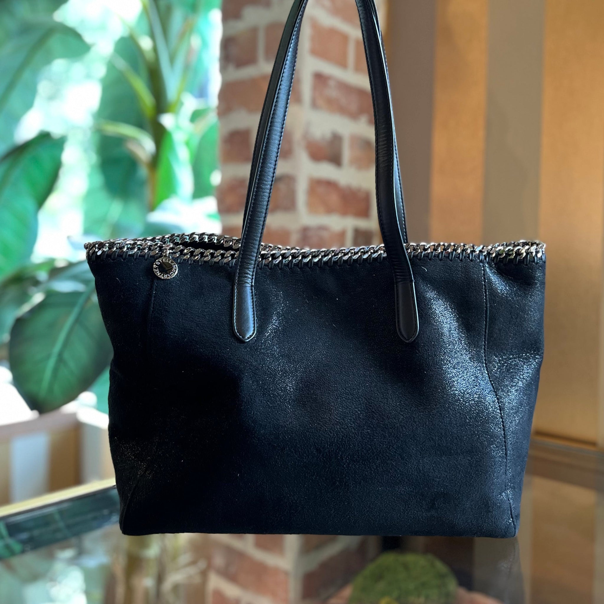 STELLA MCCARTNEY Shaggy Deer Falabella East West Shopper Tote