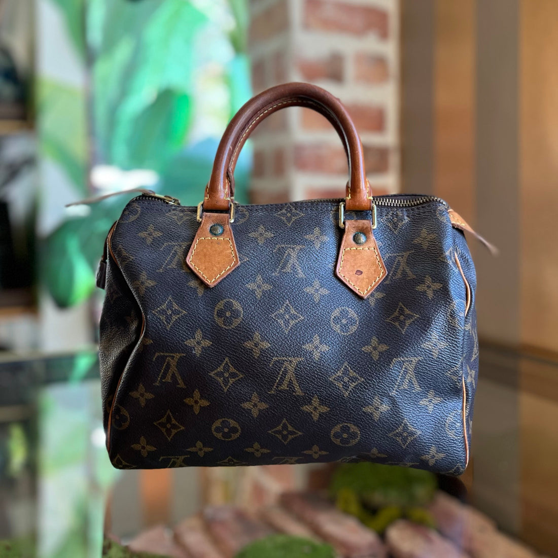 LOUIS VUITTON Speedy 25 Monogram Canvas Vintage Satchel