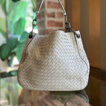 BOTTEGA VENETA Brio Loop Intrecciato Nappa Leather Tote Bag