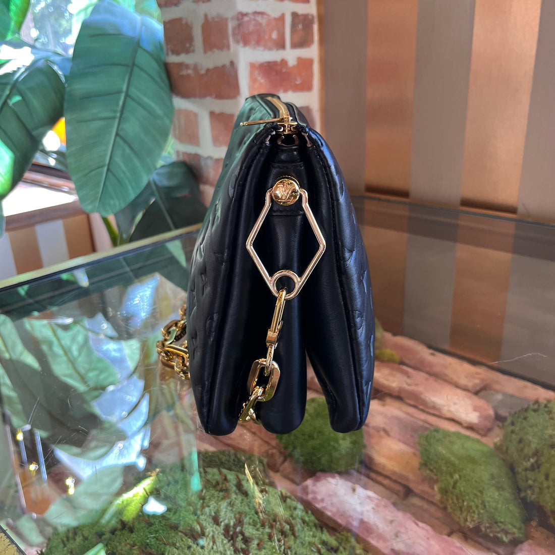 LOUIS VUITTON Black Coussins PM