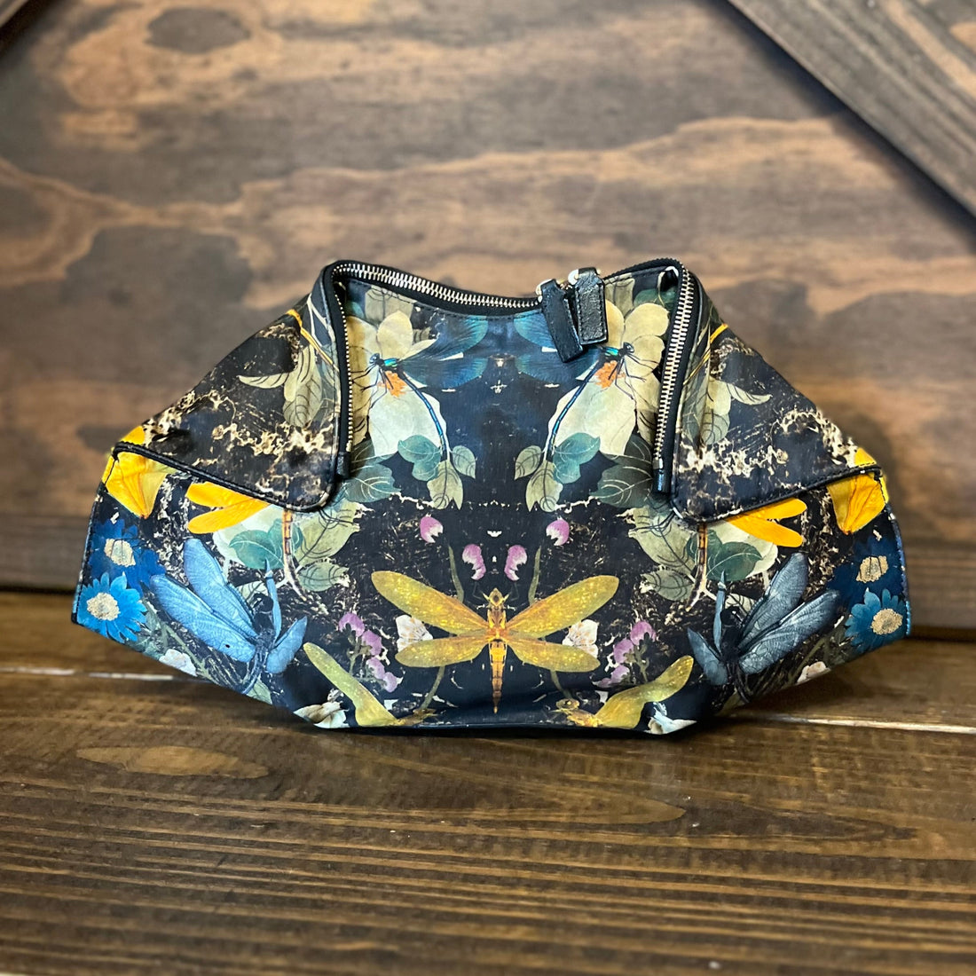 ALEXANDER MCQUEEN Manta Dragonfly Satin Clutch