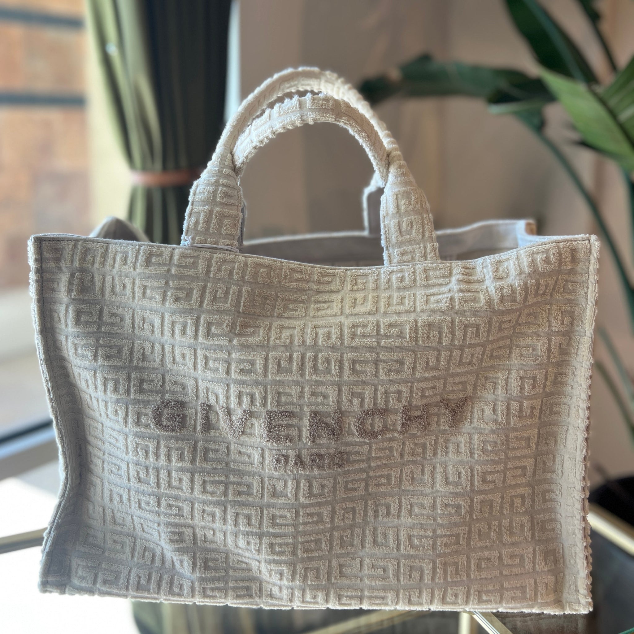 GIVENTCHY Ivory G Terry Cloth Tote Bag
