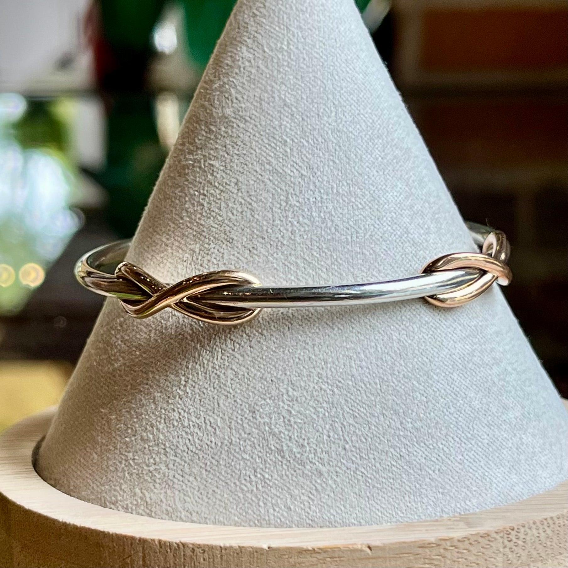 TIFFANY & CO. Infinity Double Cuff Bracelet Sterling Silver 18K Rose Gold