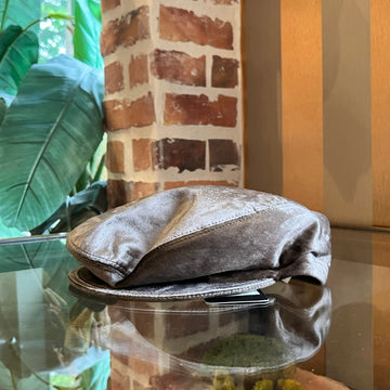 DOLCE & GABBANA Newsboy Hat Gray Velvet Hat SZ58