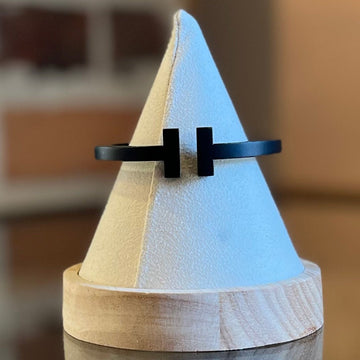 TIFFANY & CO. T Square Black Stainless Steel Bracelet