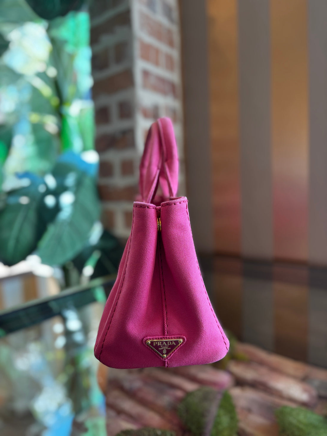 PRADA Pink Mini Canapa Tote