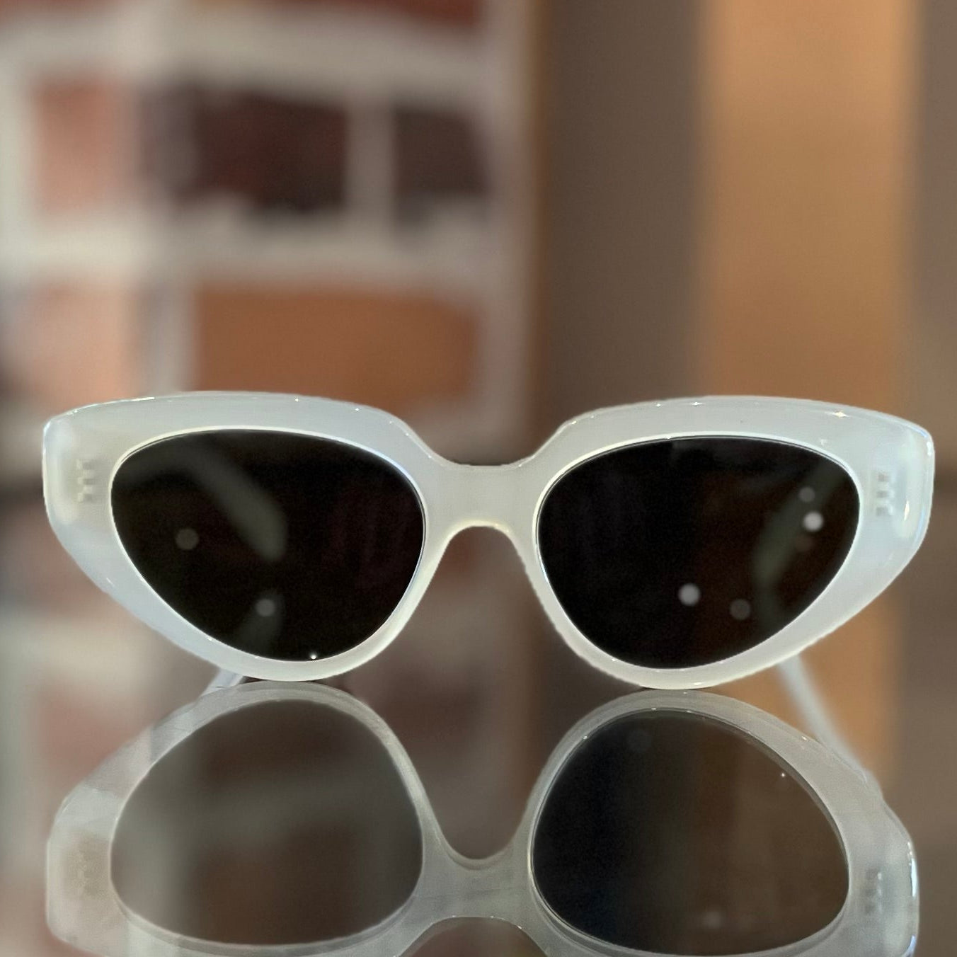 CELINE CL40286I Cat Eye Transparent White Sunglasses