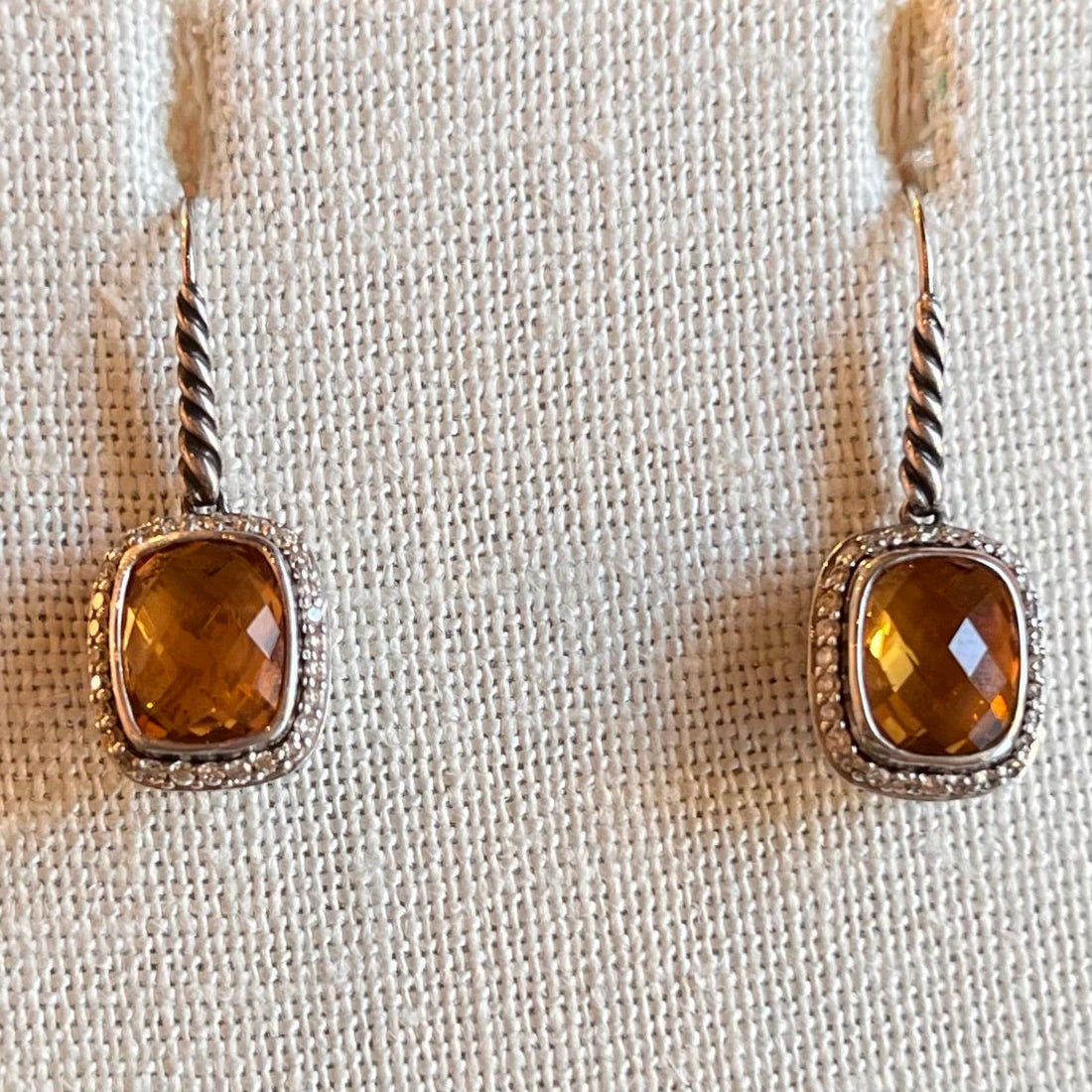 DAVID YURMAN Albion Citrine & Diamond Drop Earrings