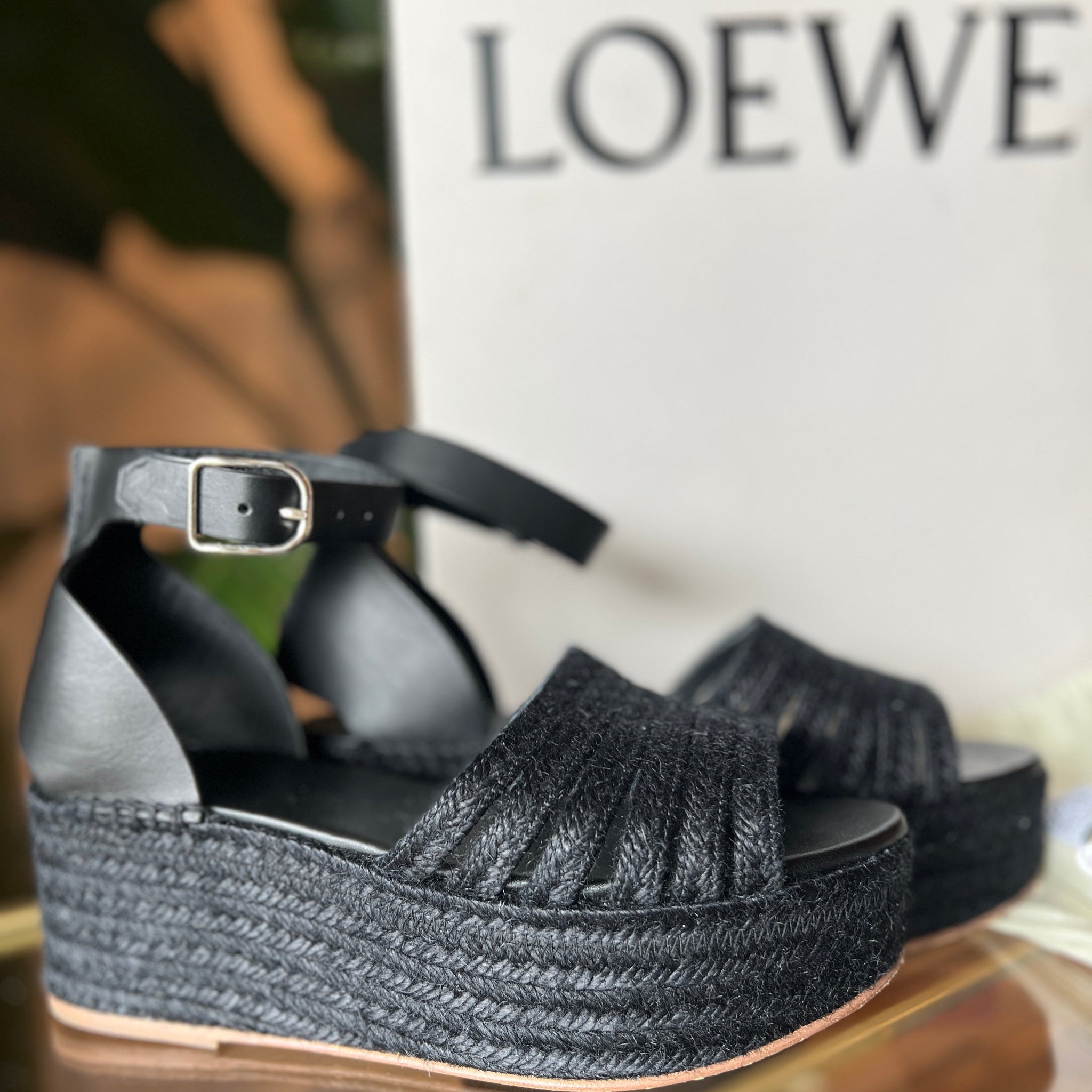 LOEWE Espadrille Wedges SZ 39