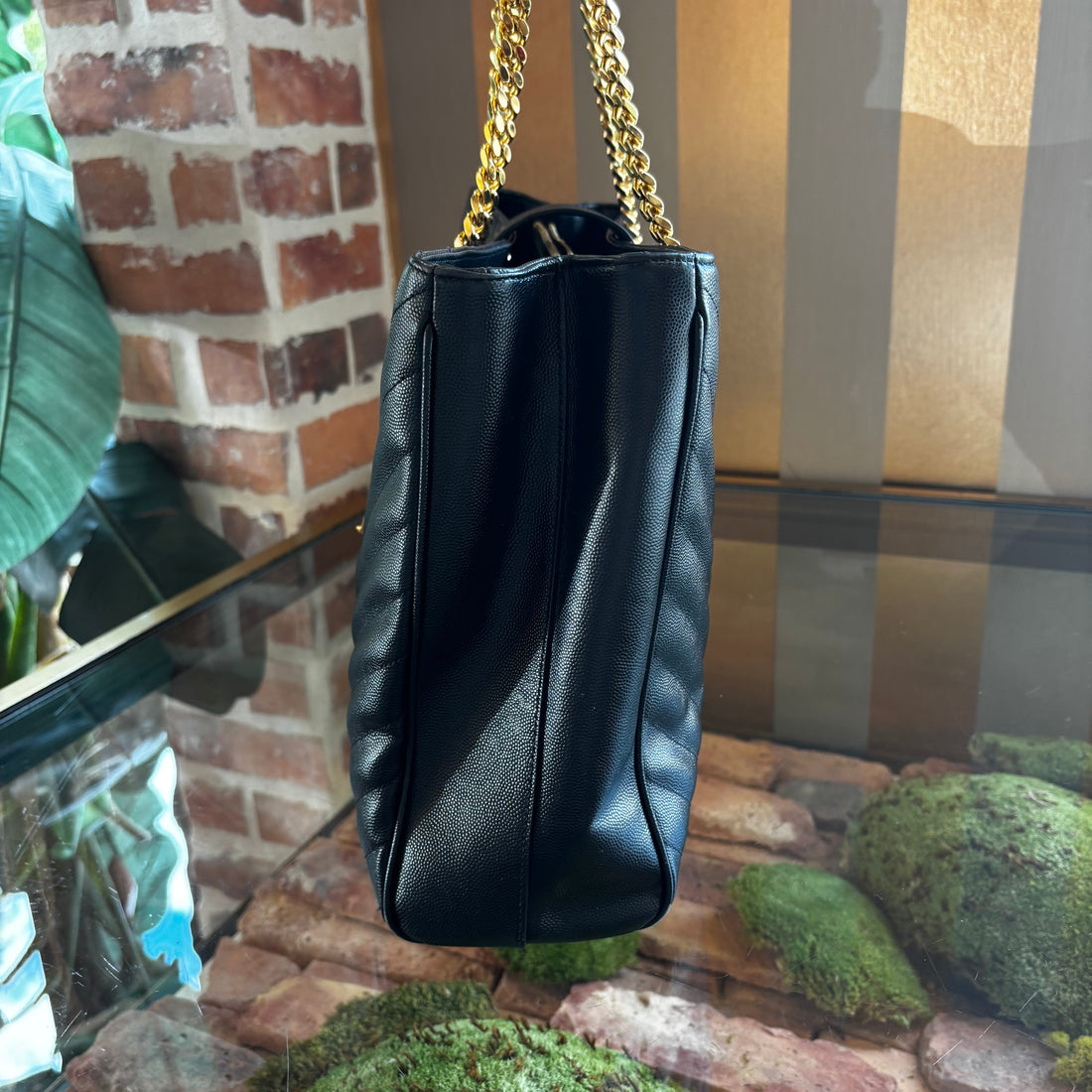 SAINT LAURENT Classic Monogram Matelasse Tote