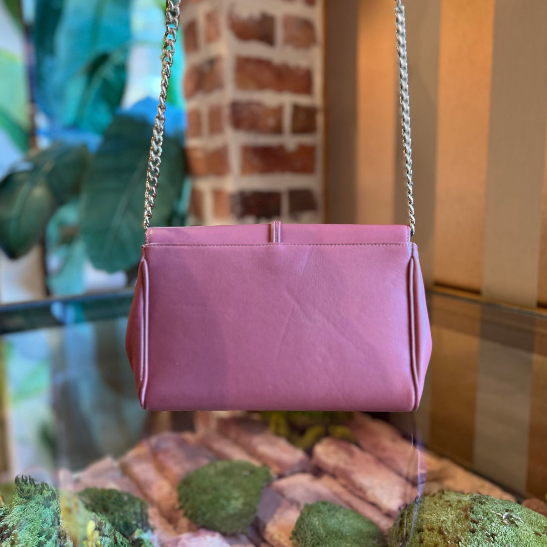 JIMMY CHOO Cinch Pink Smooth Leather Crossbody Bag