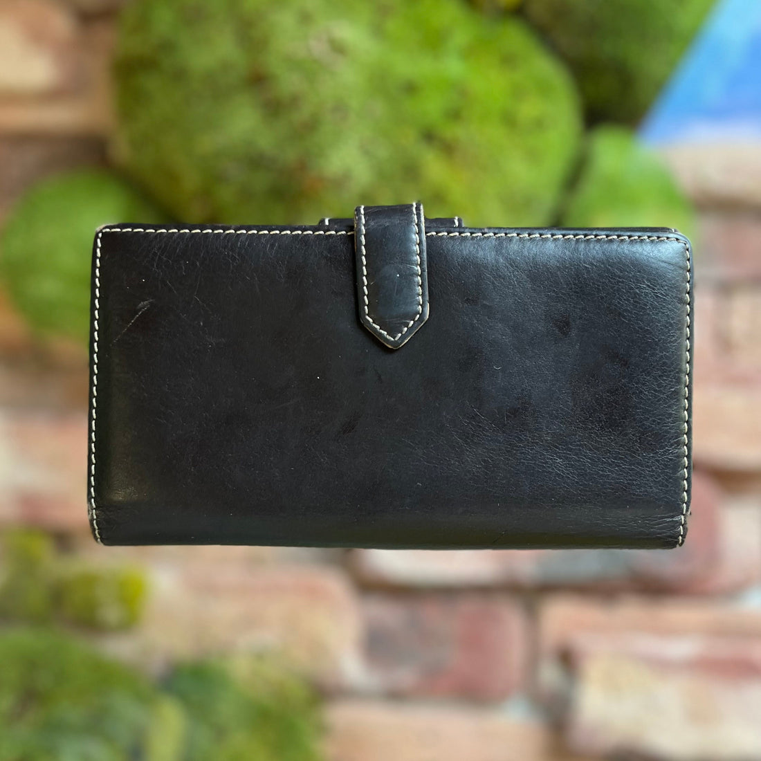 CHRISTIAN DIOR Brown Leather Vintage Wallet