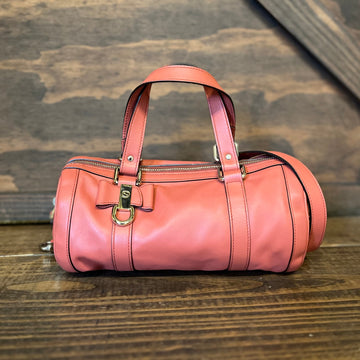 GUCCI Boston Pink Leather Two-Way Satchel
