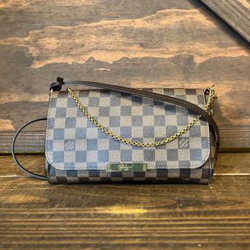 LOUIS VUITTON Favorite MM Damier Ebene Canvas Crossbody Bag