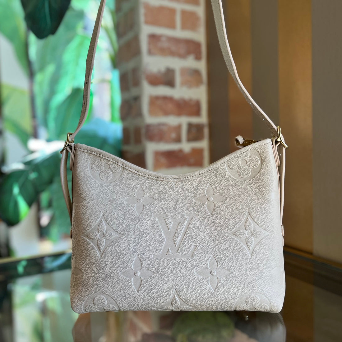 LOUIS VUITTON Carryall PM Monogram Empriente Leather Shoulder Bag