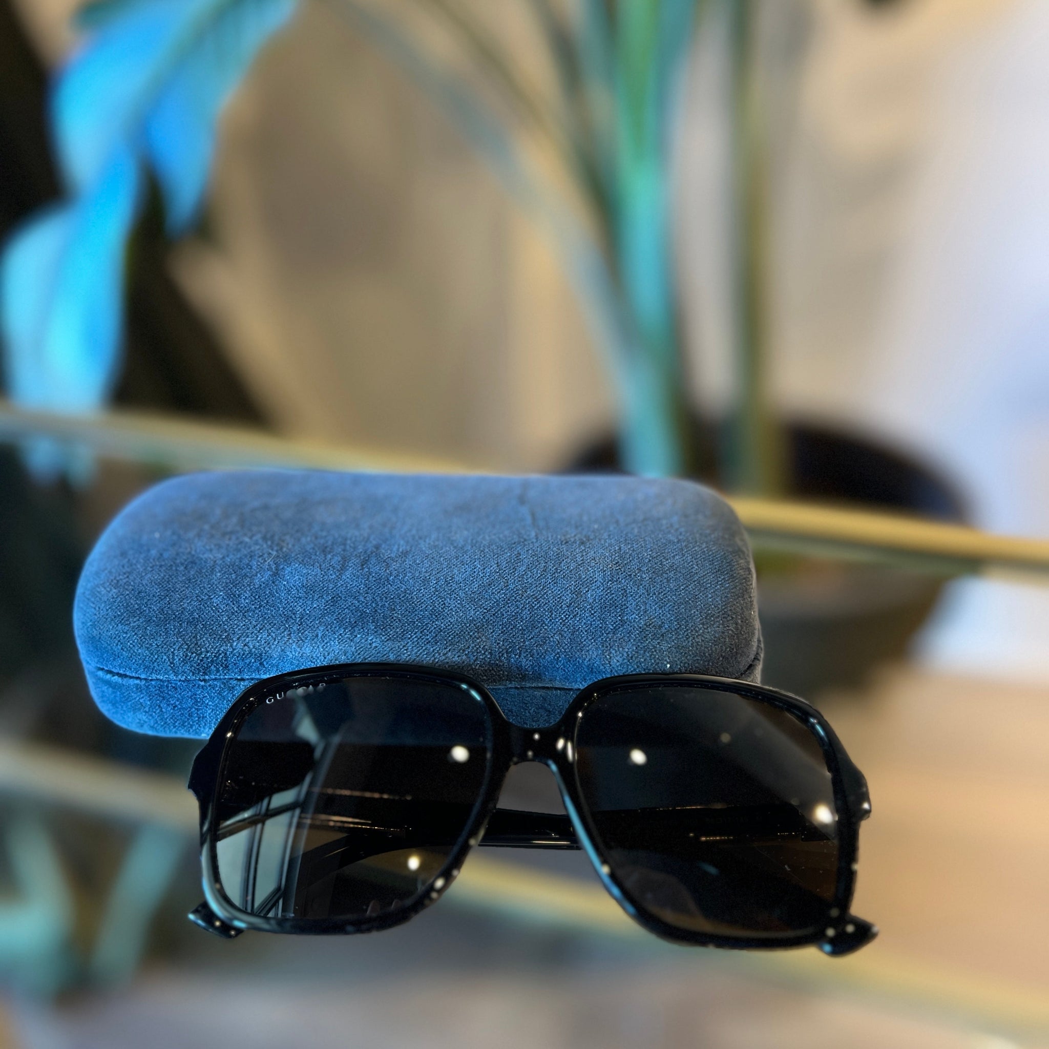 GUCCI GG1189S 001 Black Acetate Polarized Square Sunglasses