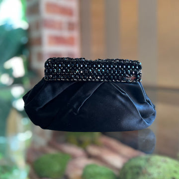 PRADA Crystal Satin Evening Clutch TS4009