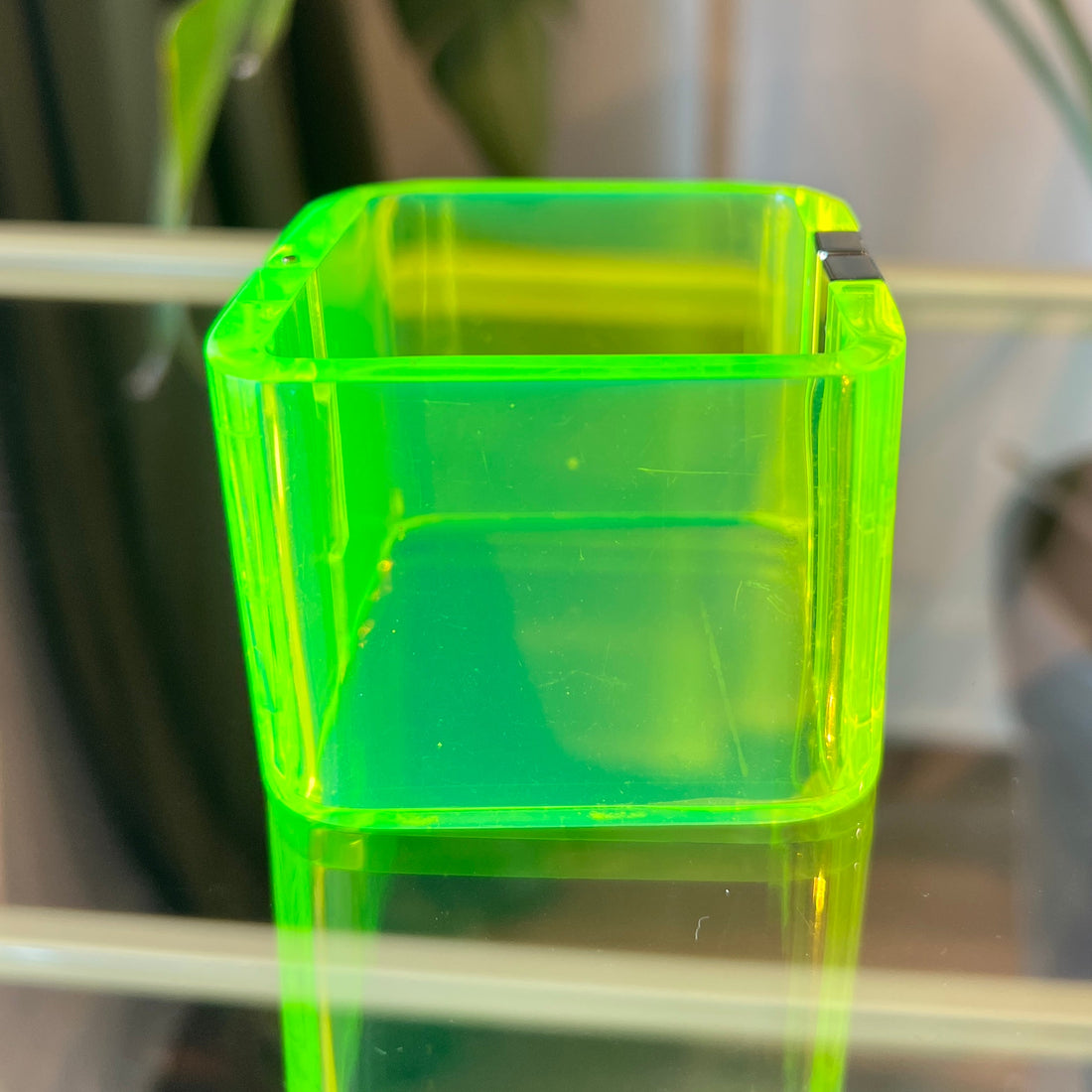 BOTTEGA VENETA Green Acrylic Clamper Bracelet