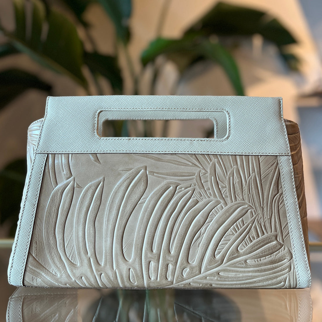 BRAHMIN Embossed Lenox Clutch