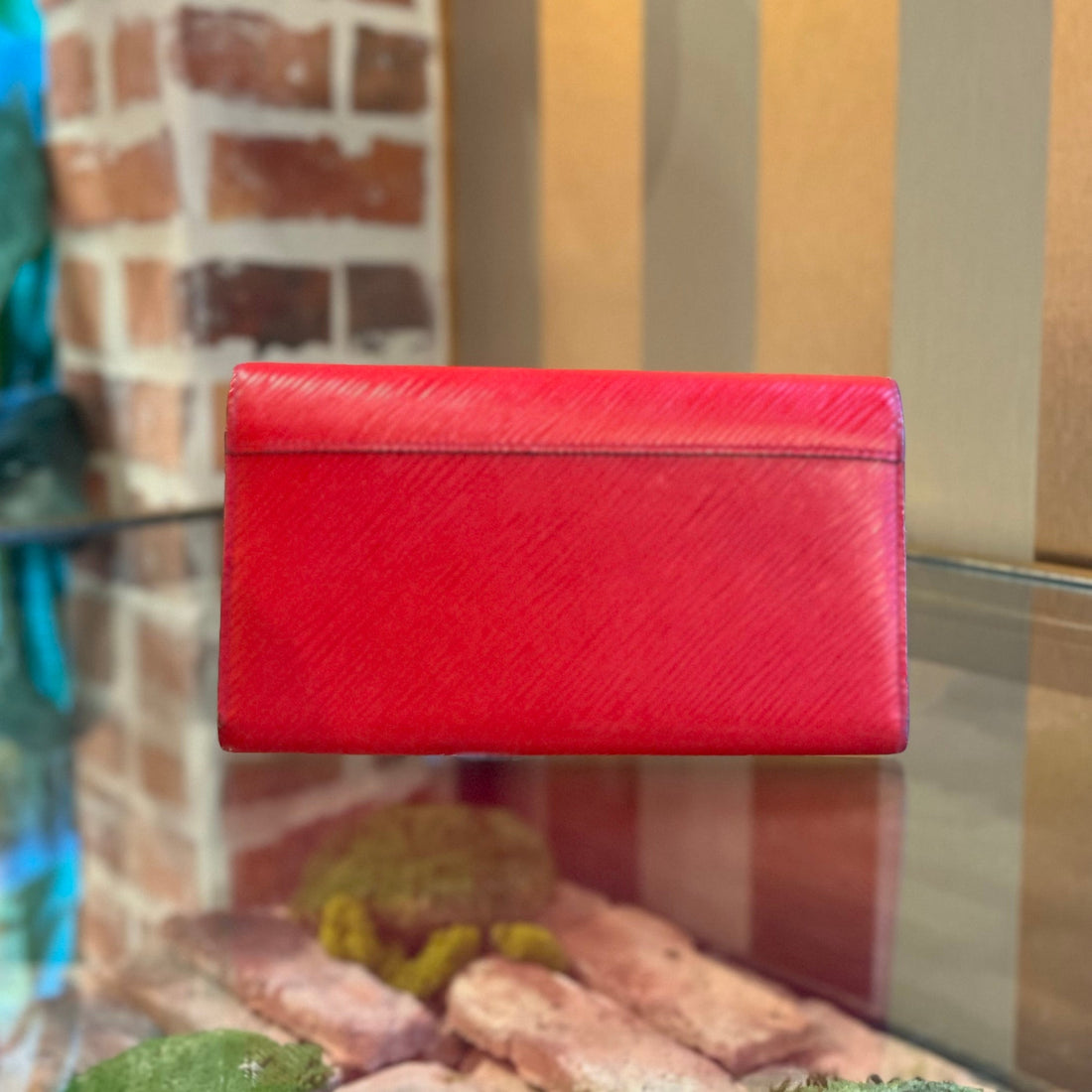 LOUIS VUITTON Red Epi Twist Wallet